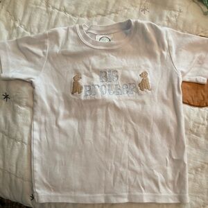 Kids “Big Brother” T-Shirt with Embroidered Design and Matching Checked Shorts